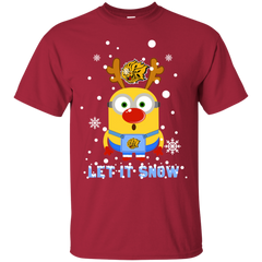 Minion Arkansas-pine Bluff Golden Lions Ugly Christmas Sweaters Let It Snow Cotton T-Shirt - The White Eagles