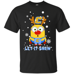 Minion Chattanooga Mocs Ugly Christmas Sweaters Let It Snow Cotton T-Shirt - The White Eagles
