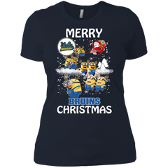 Ucla Bruins Ugly Christmas Sweaters Minions Santa Claus Merry Christmas Ladies' Shirt - The White Eagles