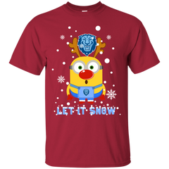 Minion Columbia Lions Ugly Christmas Sweaters Let It Snow Cotton T-Shirt - The White Eagles