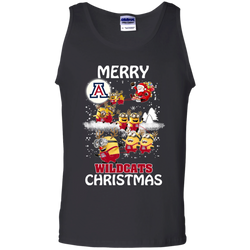 Arizona Wildcats T Shirts Minions Santa Claus Merry Christmas Tank Top - The White Eagles