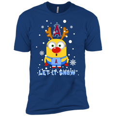 Minion Los Angeles Angels  Ugly Christmas Sweaters Let It Snow Men's Sleeve Shirt - The White Eagles