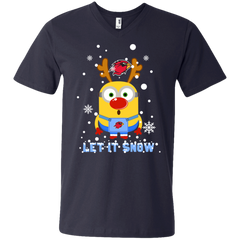 Minion Lamar Cardinals Ugly Christmas Sweaters Let It Snow Men's V-Neck T-Shirt - The White Eagles
