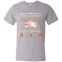 Deck The Halls With Salt And Iron Ugly Christmas Sweater Men's V-Neck T-Shirt - The White Eagles
