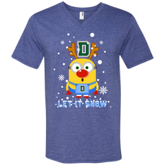 Minion Dartmouth Big Green Ugly Christmas Sweaters Let It Snow Men's V-Neck T-Shirt - The White Eagles