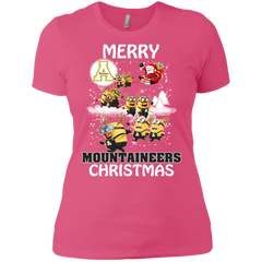 Appalachian State Mountaineers T Shirts Minions Santa Claus Merry Christmas Ladies' Shirt - The White Eagles