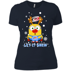 Minion Carolina Hurricanes  Ugly Christmas Sweaters Let It Snow Ladies' Shirt - The White Eagles