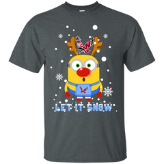Minion Eastern Washington Eagles Ugly Christmas Sweaters Let It Snow Cotton T-Shirt - The White Eagles