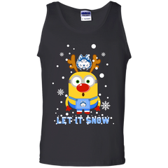 Minion Houston Baptist Huskies Ugly Christmas Sweaters Let It Snow Tank Top - The White Eagles
