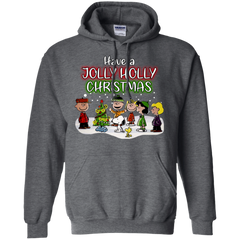 Have A Jolly Holly Christmas The Peanuts Movie Snoopy Charlie Brown Woodstock Hoodie - The White Eagles
