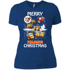 Bowling Green Falcons Ugly Christmas Sweaters Minions Santa Claus Merry Christmas Ladies' Shirt - The White Eagles