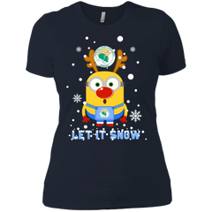 Minion Norfolk State Spartans Ugly Christmas Sweaters Let It Snow Ladies' Shirt - The White Eagles