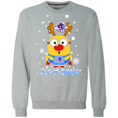 Minion Abilene Christian Wildcats Ugly Christmas Sweaters Let It Snow Sweatshirt - The White Eagles