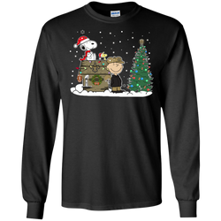 New Orleans Saints Snoopy The Peanuts Ugly Christmas Sweater  Super Bowl LS Cotton T-Shirt - The White Eagles