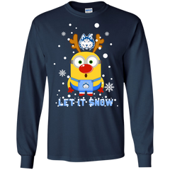 Minion Houston Baptist Huskies Ugly Christmas Sweaters Let It Snow LS Cotton T-Shirt - The White Eagles