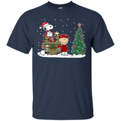 San Francisco 49ers Snoopy The Peanuts Ugly Christmas Sweater  Super Bowl Cotton T-Shirt - The White Eagles