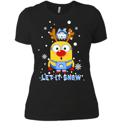 Minion Houston Baptist Huskies Ugly Christmas Sweaters Let It Snow Ladies' Shirt - The White Eagles