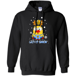 Minion North Dakota State Bison Ugly Christmas Sweaters Let It Snow Hoodie - The White Eagles