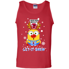 Minion Chicago Bulls Ugly Christmas Sweaters Let It Snow Tank Top - The White Eagles