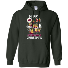 Central Michigan Chippewas Ugly Christmas Sweaters Minions Santa Claus Merry Christmas Hoodie - The White Eagles