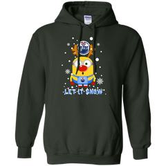 Minion Edmonton Oilers Ugly Christmas Sweaters Let It Snow Hoodie - The White Eagles