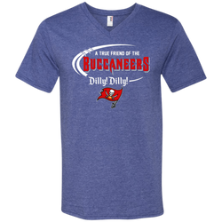 Dilly Dilly Tampa Bay Buccaneers A True Friend Of The Buccaneers Men's V-Neck T-Shirt - The White Eagles