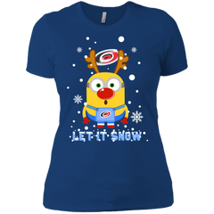 Minion Carolina Hurricanes  Ugly Christmas Sweaters Let It Snow Ladies' Shirt - The White Eagles