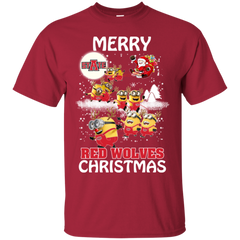 Arkansas State Red Wolves T Shirts Minions Santa Claus Merry Christmas Cotton T-Shirt - The White Eagles