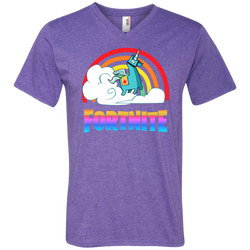 Fortnite Battle Royale Unicorn Men's V-Neck T-Shirt - The White Eagles