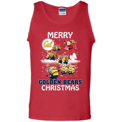 California Golden Bears T Shirts Minions Santa Claus Merry Christmas Tank Top - The White Eagles