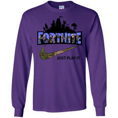 Fortnite Just Play It Nike Logo LS Cotton T-Shirt - The White Eagles