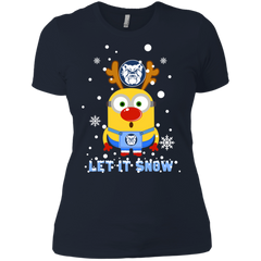 Minion Butler Bulldogs Ugly Christmas Sweaters Let It Snow Ladies' Shirt - The White Eagles
