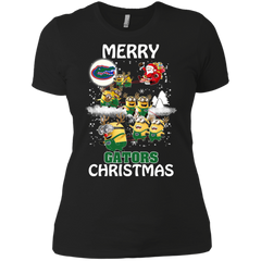 Florida Gators Ugly Christmas Sweaters Minions Santa Claus Merry Christmas Ladies' Shirt - The White Eagles