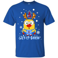 Minion Los Angeles Angels  Ugly Christmas Sweaters Let It Snow Cotton T-Shirt - The White Eagles
