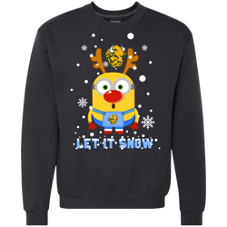 Minion North Dakota State Bison Ugly Christmas Sweaters Let It Snow Sweatshirt - The White Eagles