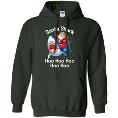 Santa Shark Hoo Hoo Hoo Hoo Hoo Christmas Ugly Christmas Sweater Hoodie - The White Eagles