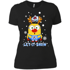 Minion Colorado Avalanche Ugly Christmas Sweaters Let It Snow Ladies' Shirt - The White Eagles
