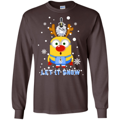 Minion Citadel Bulldogs Ugly Christmas Sweaters Let It Snow LS Cotton T-Shirt - The White Eagles