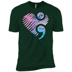 You Matter Don't Let Your Story End Semicolon Shirt Men's Sleeve Shirt - The White Eagles