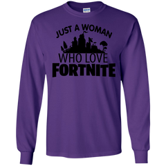 Fortnite Just A Woman Who Loves Fortnite LS Cotton T-Shirt - The White Eagles