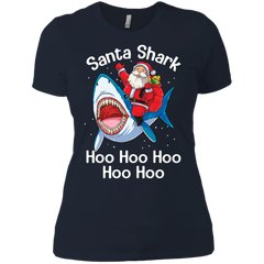 Santa Shark Hoo Hoo Hoo Hoo Hoo Christmas Ugly Christmas Sweater Ladies' Shirt - The White Eagles