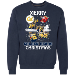 California Golden Bears T Shirts Minions Santa Claus Merry Christmas Sweatshirt - The White Eagles