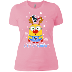 Minion Houston Texans Ugly Christmas Sweaters Let It Snow Ladies' Shirt - The White Eagles