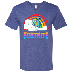 Fortnite Battle Royale Unicorn Men's V-Neck T-Shirt - The White Eagles