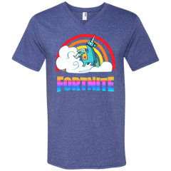 Fortnite Battle Royale Unicorn Men's V-Neck T-Shirt - The White Eagles