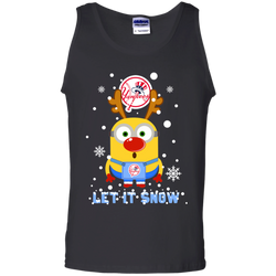 Minion New York Yankees  Ugly Christmas Sweaters Let It Snow Tank Top - The White Eagles