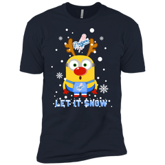 Minion Los Angeles Dodgers  Ugly Christmas Sweaters Let It Snow Men's Sleeve Shirt - The White Eagles