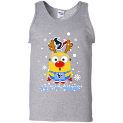 Minion Houston Texans Ugly Christmas Sweaters Let It Snow Tank Top - The White Eagles
