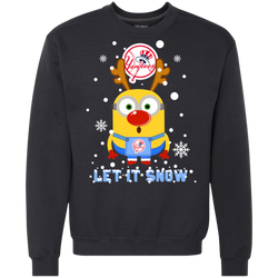 Minion New York Yankees  Ugly Christmas Sweaters Let It Snow Sweatshirt - The White Eagles