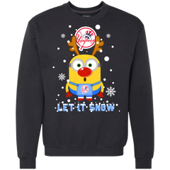 Minion New York Yankees  Ugly Christmas Sweaters Let It Snow Sweatshirt - The White Eagles